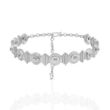Spiral choker silver plated