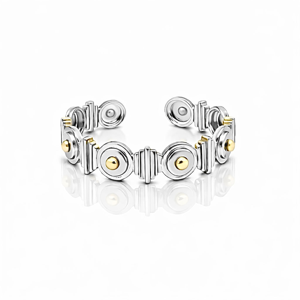 Spiral Bracelet in Silver and Gold Plated – Laila Wahba Jewelry