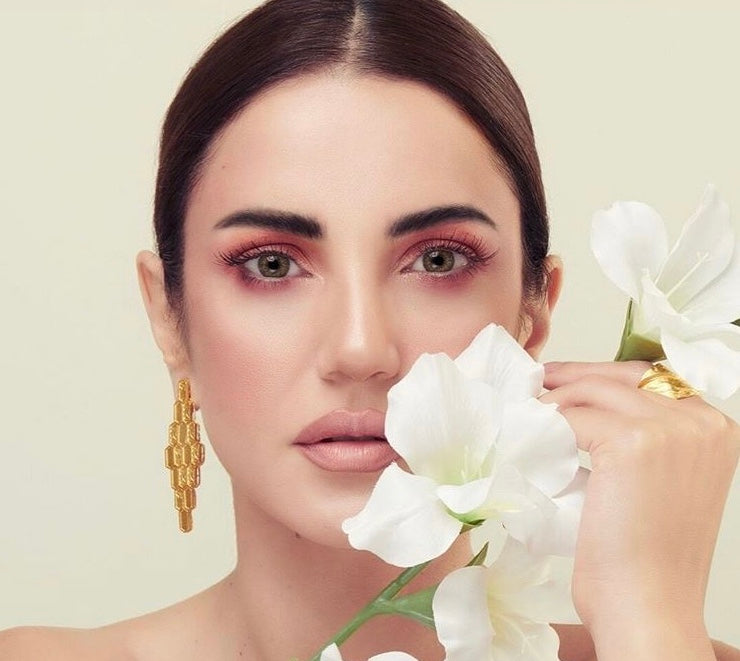 Dorra Zarrouk - hive earrings