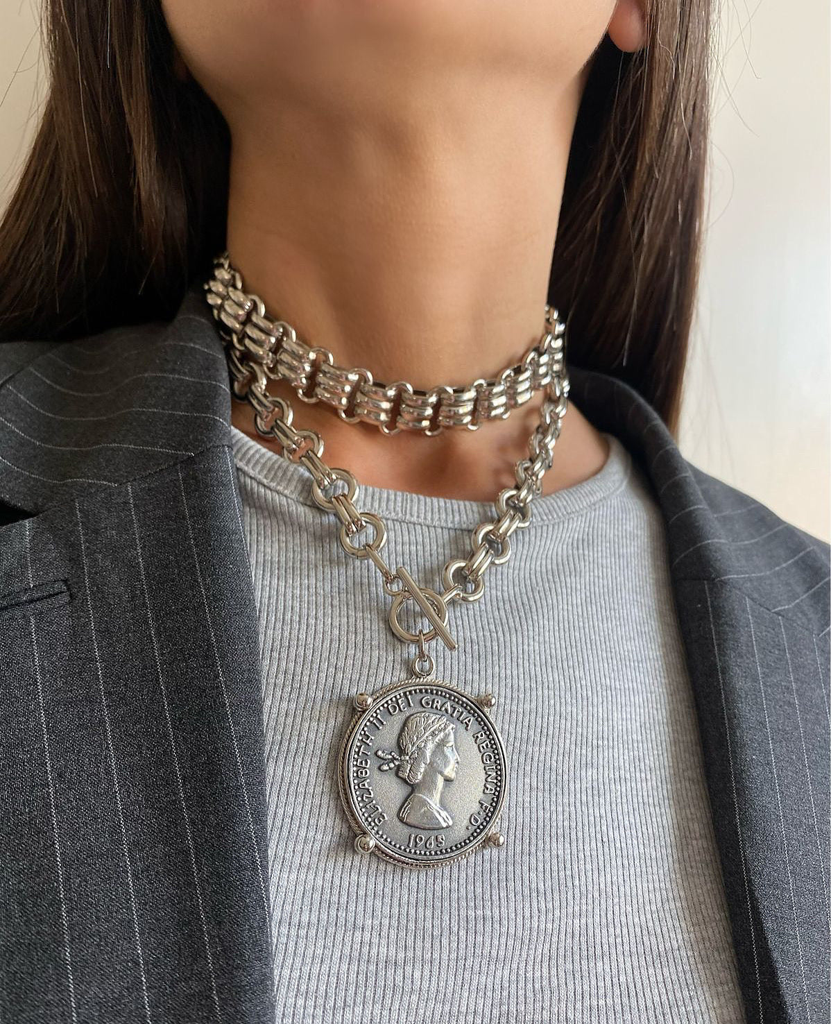 Elizabeth coin necklace