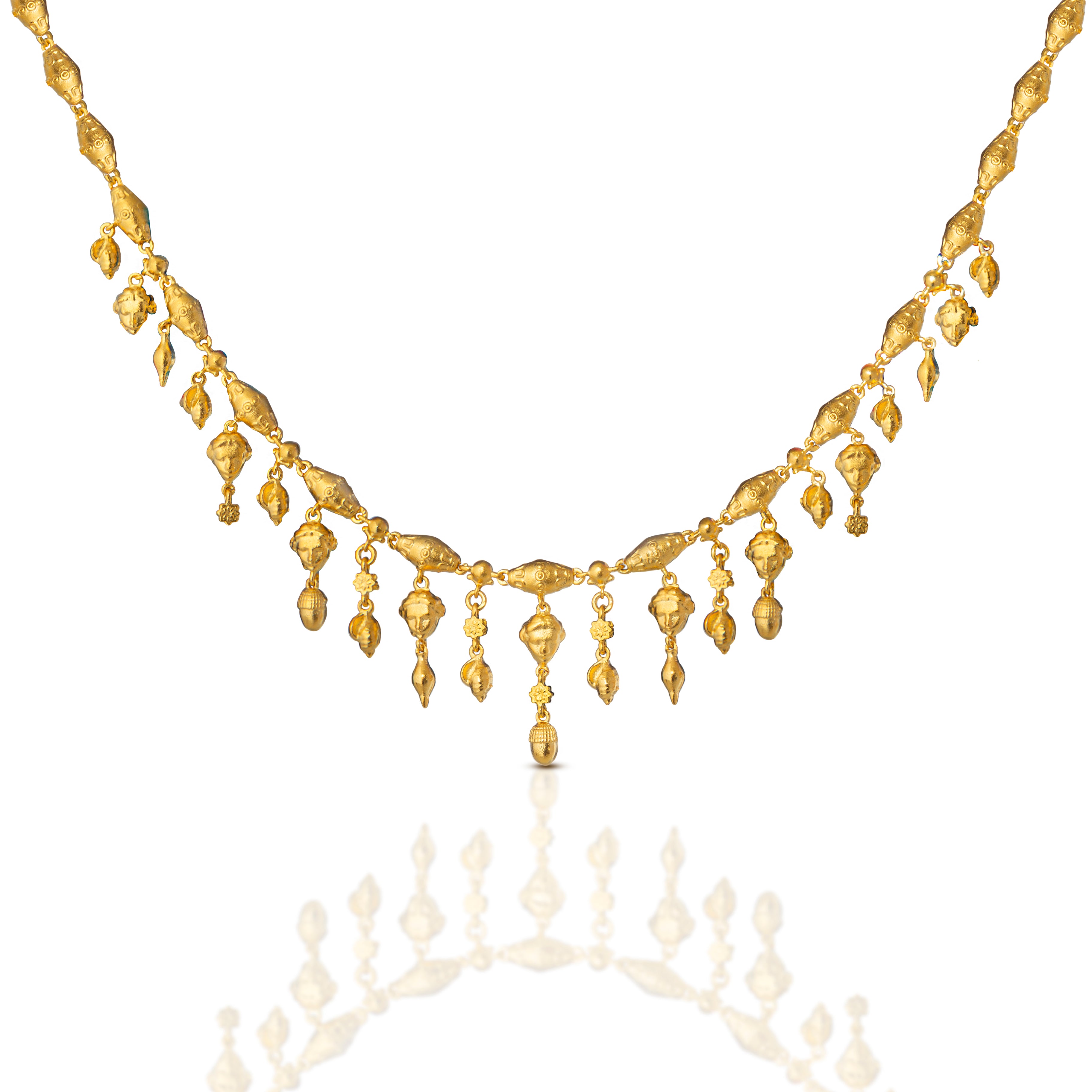 Face and nut necklace