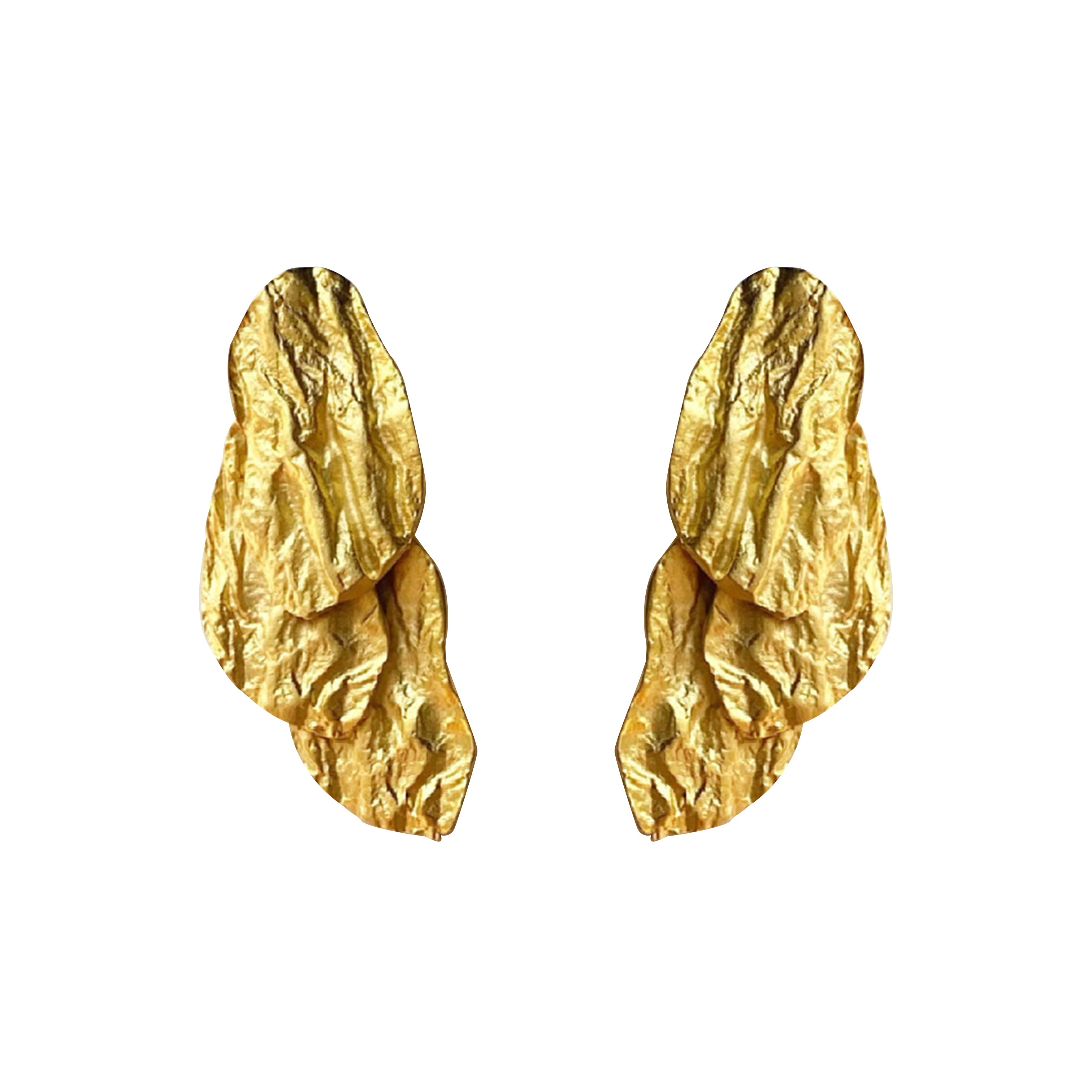 Golden leaf earrings