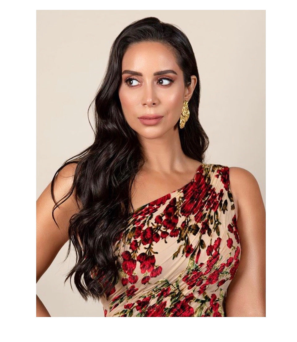 Golden leaf earrings
