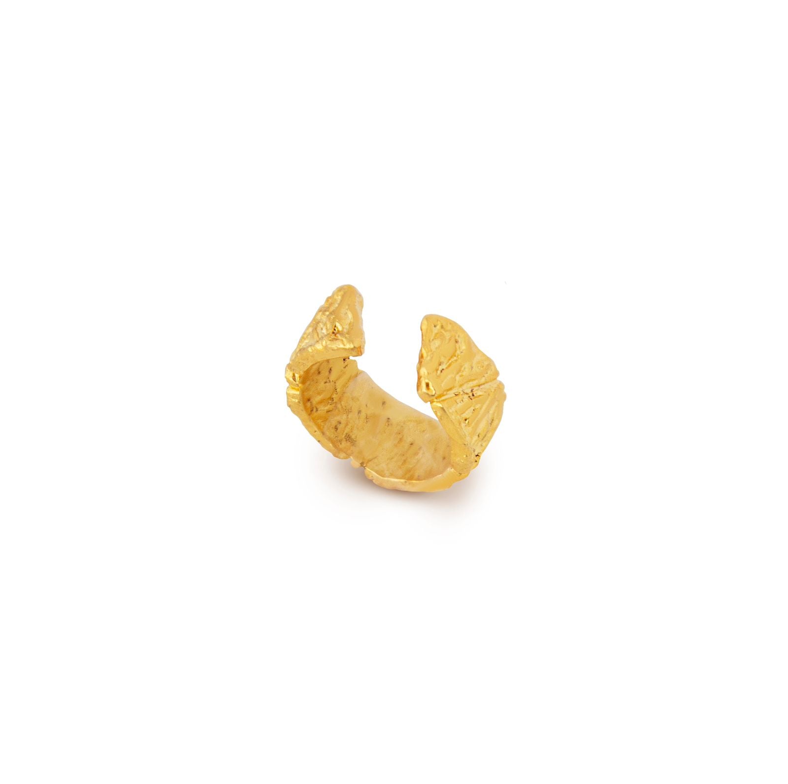Golden leaf ring