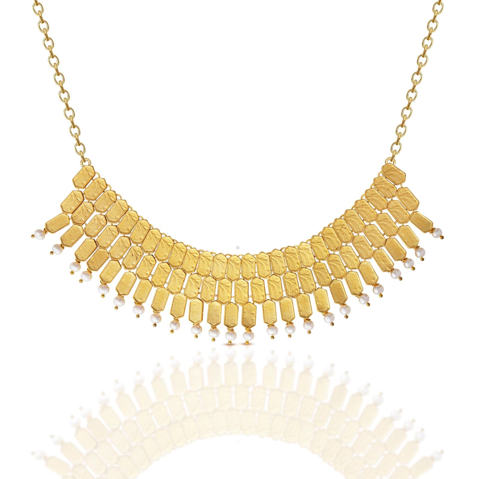 Mother of pearl hive necklace