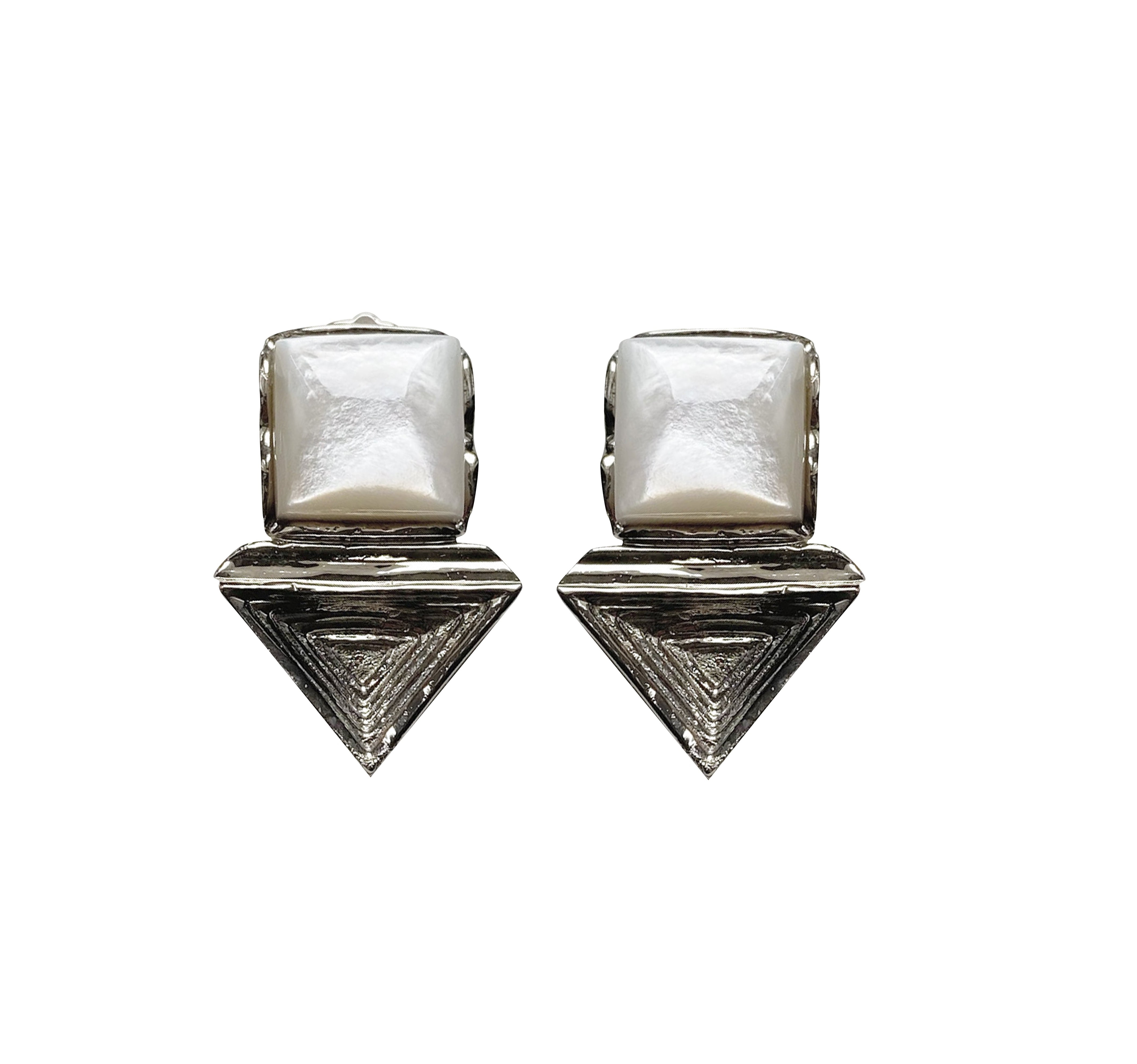 Natural mother of pearl arrow earrings