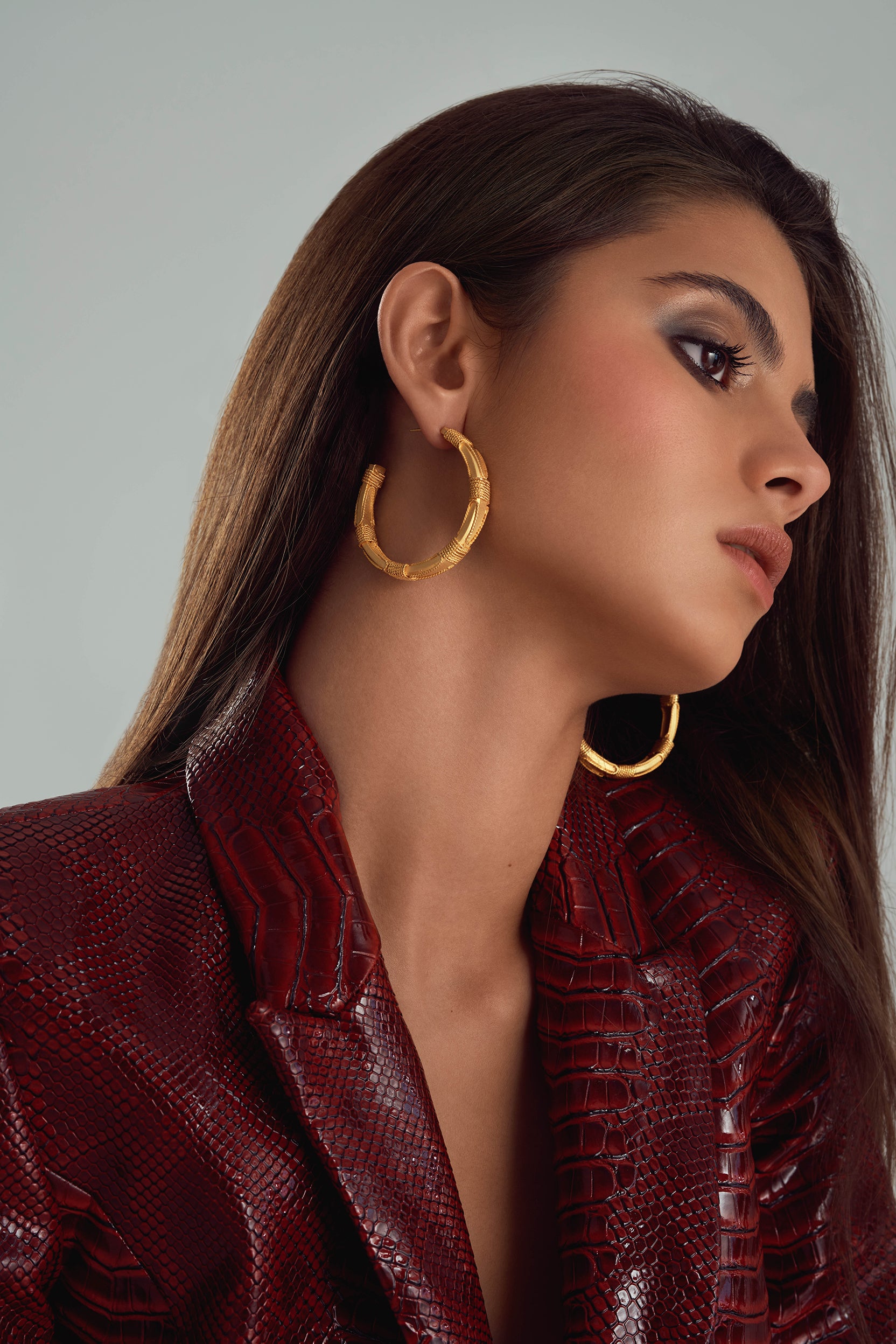 Oribat plain hoop earrings