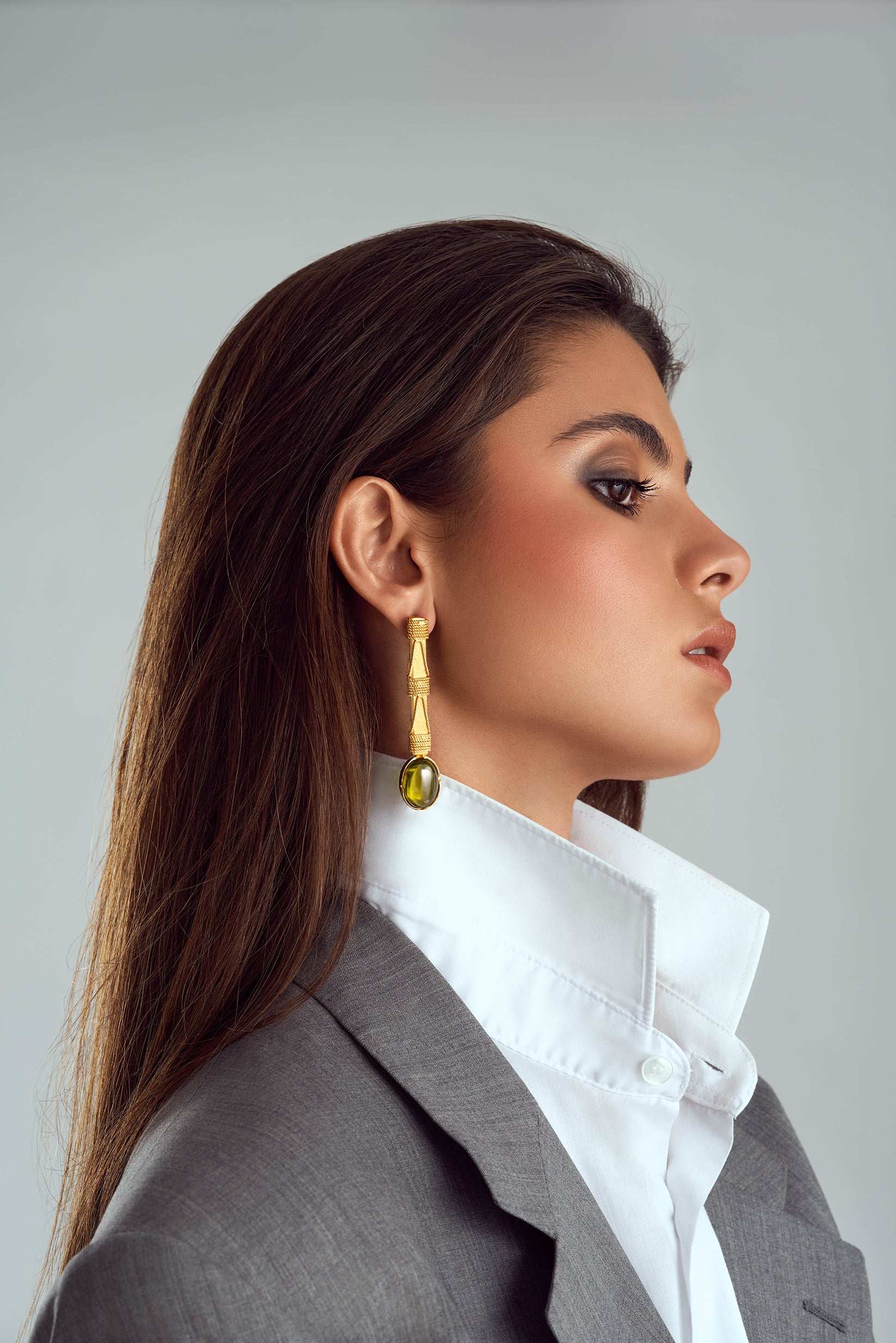 Oribat zircon stone earrings